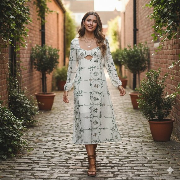 SANCIA Dresses & Skirts - NWT Sancia Evander Maxi Cottagecore Dress in Marigold
